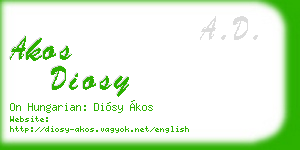 akos diosy business card