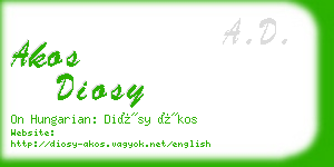 akos diosy business card